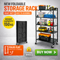 5 Tier Foldable Metal Rack – Executive Heavy-Duty Storage Solution