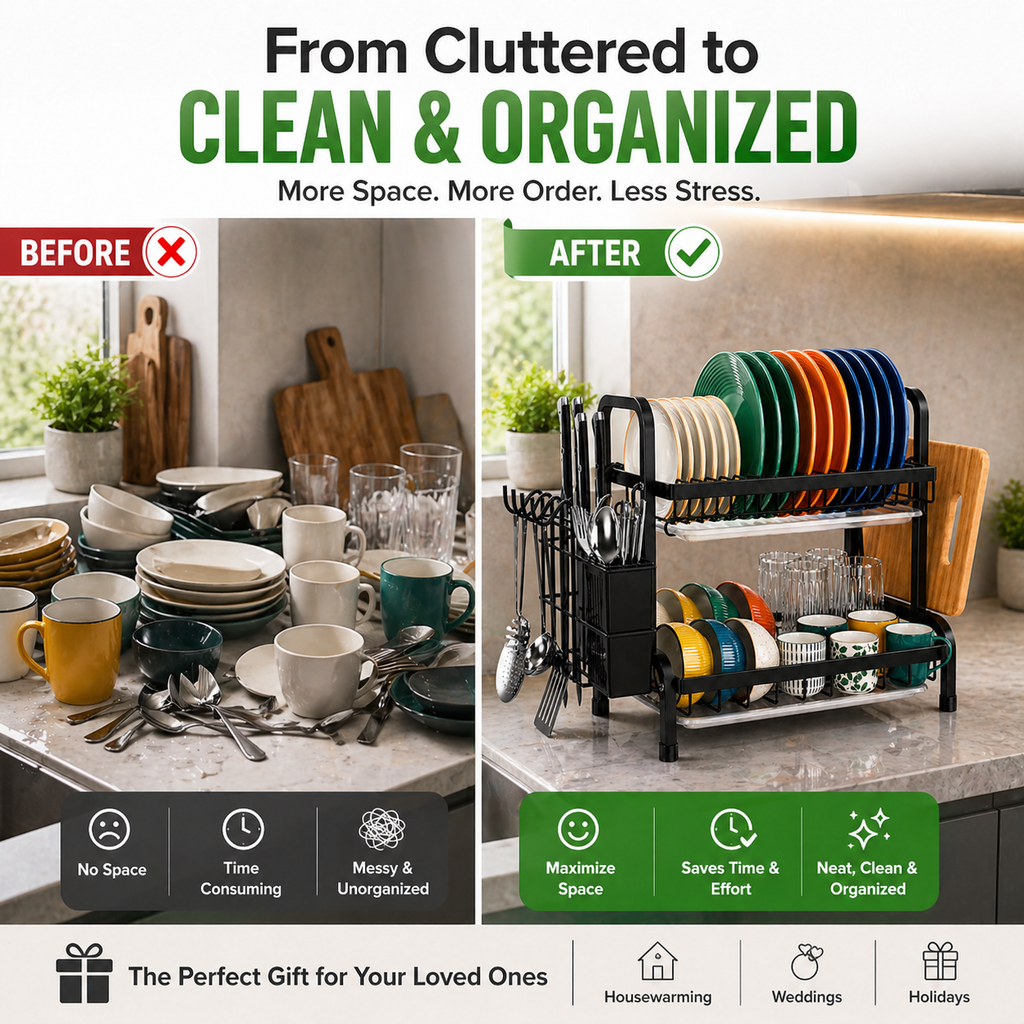 2-Tier Kitchen Dish Rack