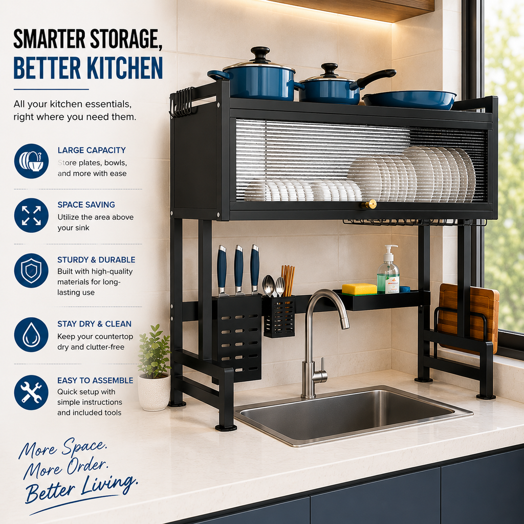 85cm Sink Top Dish Rack