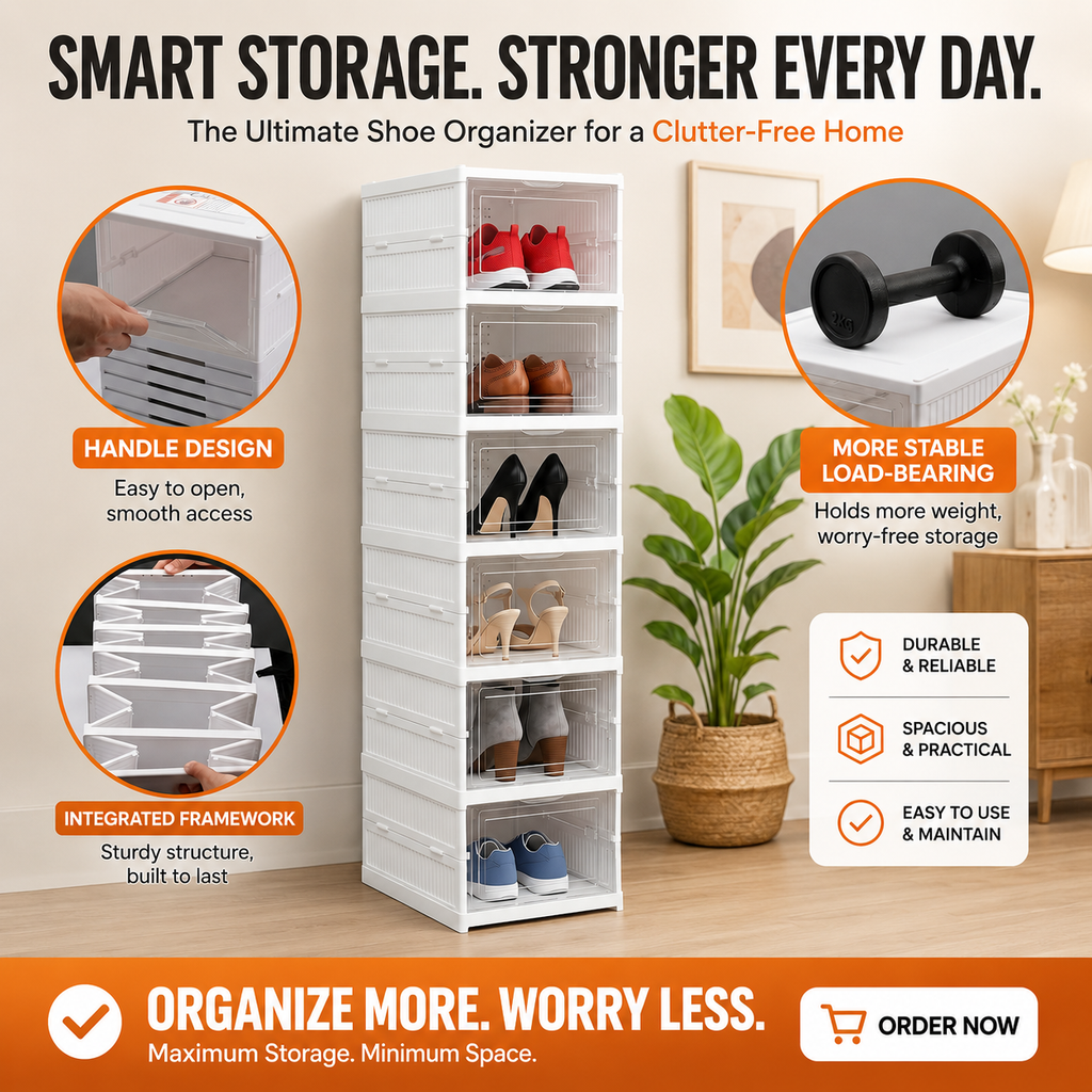 6-Tier Foldable Shoe Storage – Best Selling Shoe Rack in Sri Lanka 🇱🇰