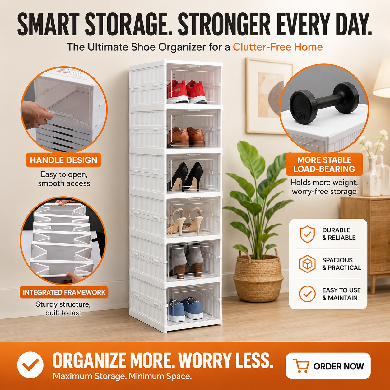 6-Tier Foldable Shoe Storage – Best Selling Shoe Rack in Sri Lanka 🇱🇰