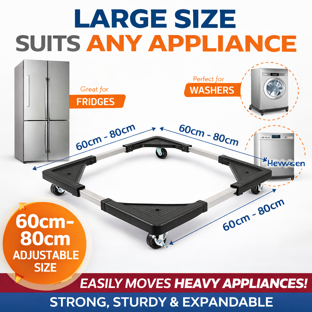 Movable Base For Dryer & Refrigerator - Adjustable 40cm - 80Cm