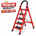 5 Step Heavy Duty Folding Ladder – Steel Household Ladder