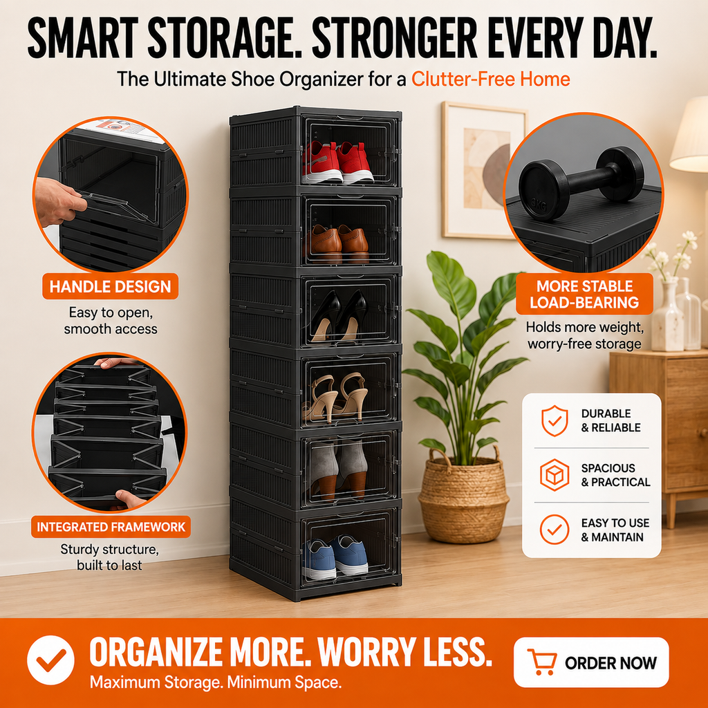 Foldable 6 Tier Shoe Rack