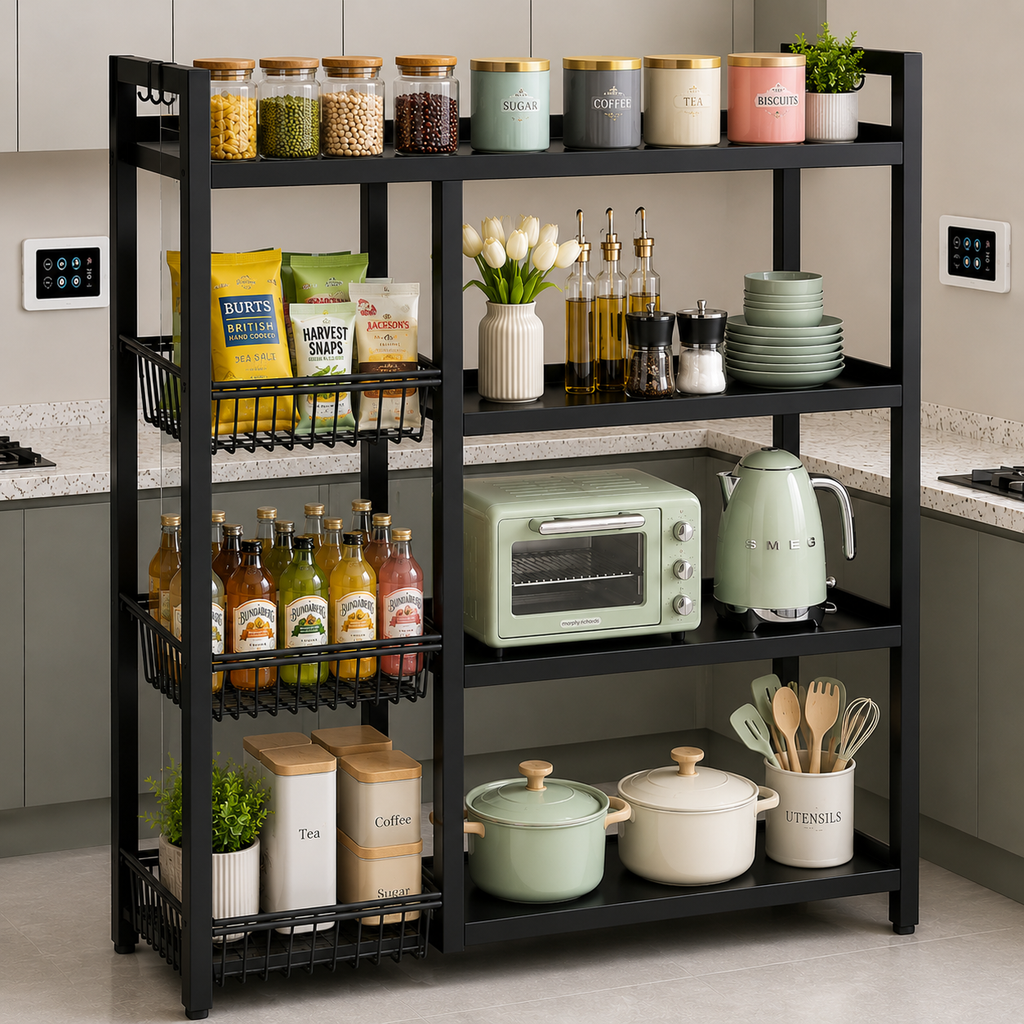 4 Tier Steel Shelf Rack