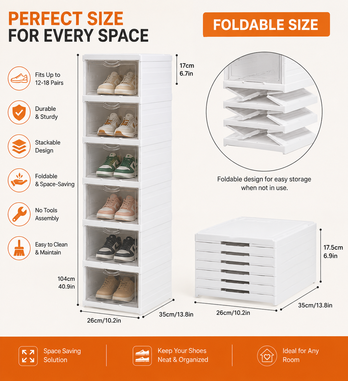 6-Tier Foldable Shoe Storage – Best Selling Shoe Rack in Sri Lanka 🇱🇰
