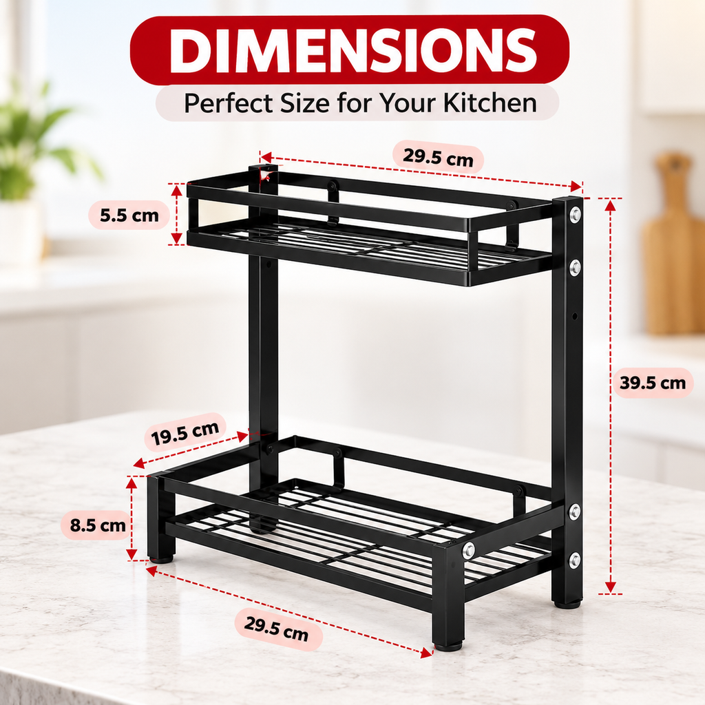 2 Tier Kitchen Spice Rack