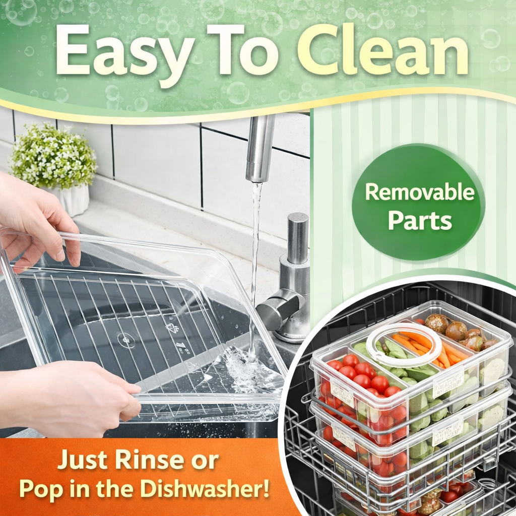 Snack Box with Compartments – Your Perfect Grab & Go Organizer!
