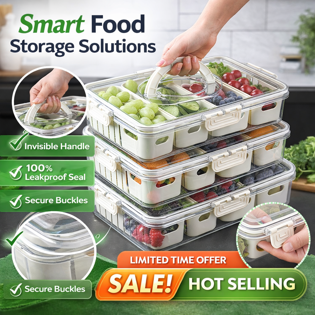 Snack Box with Compartments – Your Perfect Grab & Go Organizer!