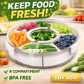 6-Compartment Snack Box with Lid & Handle – Ultimate Snack Organizer!