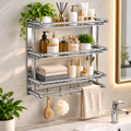 Wall Mounted Stainless Steel 4 Layer Bathroom Storage Rack