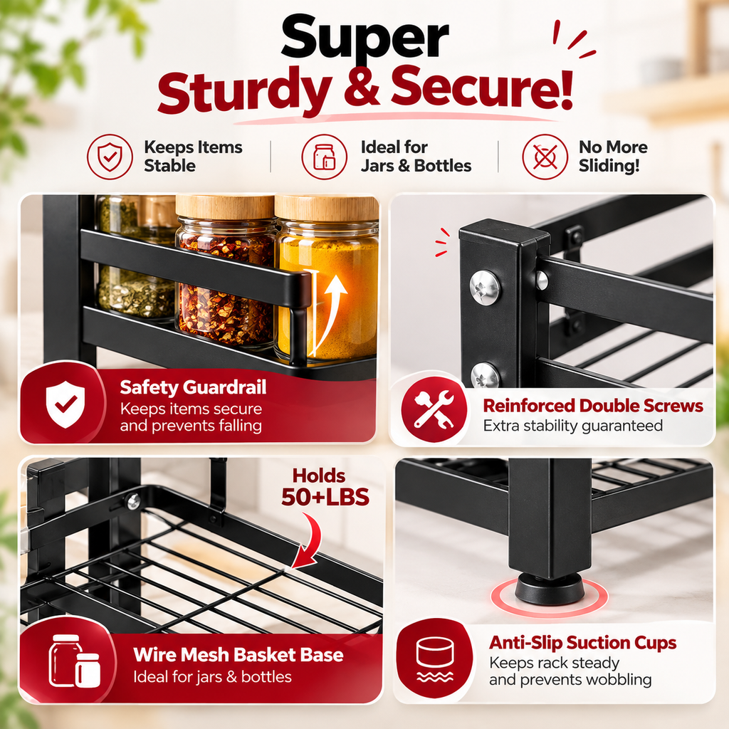 2 Tier Kitchen Spice Rack